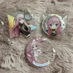 プロセカ 巡音ルカ アクリルキーホルダー 缶バッジ