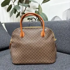 美品 CELINE マカダム ハンドバッグ ショルダー付 オールドセリーヌ