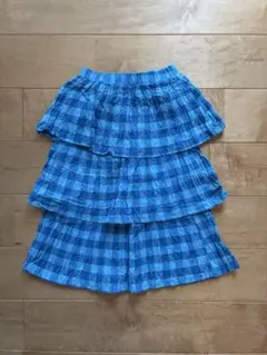 the campamento 3Y チェック柄フリルスカート