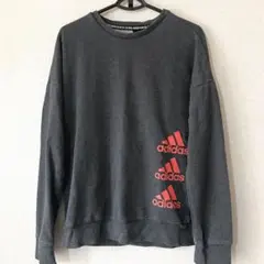 adidas アディダス トレーナー スウェット ロゴ グレー 160cm