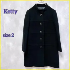 【Ketty】 ケティ (2) ウールコート ノーカラーコート