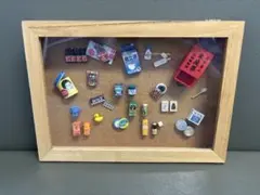 ミニチュア食品セット 木製フレーム付き