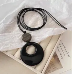 【新品】ラウンド ペンダント ネックレス ボヘミアン アジアン グランジ モード