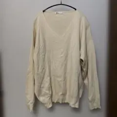 クラフトスタンダードブティック Vネック ニット Mアイボリー 華奢見え 滑らか
