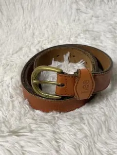 Lee リー 本革 レザーベルト ブラウン 牛革 ロゴ刻印　メンズ　レディース