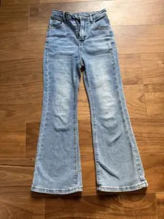 ライトブルー フレアパンツ 100cm~