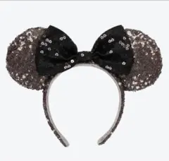 スパンコール　ブラウン　ミニーカチューシャ