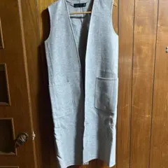 ZARA WOMAN ノースリーブロングワンピース S グレー
