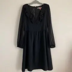 秋冬　ワンピース　黒　日本製