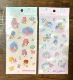 リトルツインスターズ サンリオ キキララ キラぷくシール 2点 ぷくっとシール