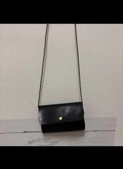 黒 牛革 ショルダーバッグ　ポシェット