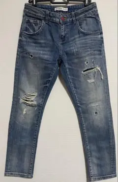 ZARA BASIC Z1975 DENIM ダメージジーンズ 32