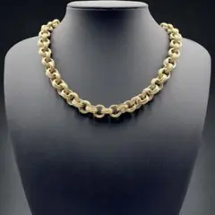 ミラショーン　大ぶり ゴールド　ネックレス チェーン アンティーク調　希少品のサムネイル