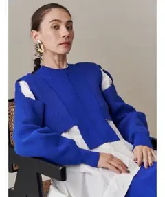 SHOULDER OPEN SHORT KT ショルダーオープンショートニットのサムネイル