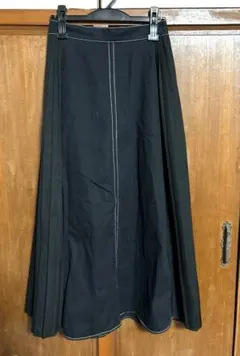 colony 2139黒 プリーツロングスカート バックファスナー