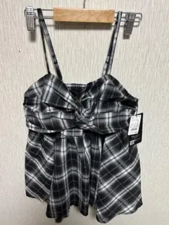 新品 SUCHリボンヘムキャミ チェック L Availのサムネイル