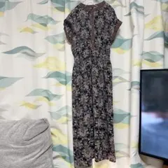 しまむら　ワンピース　ペイズリー柄　花柄