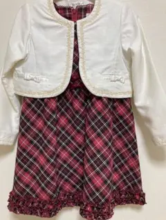 anyFAM チェック柄ワンピース ボレロ セット　120cm