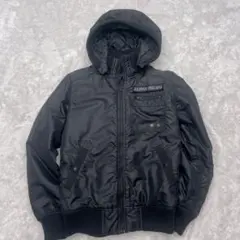 ALPHA IND. MA-1ジャケット ブラック　フード付き　Ｍ