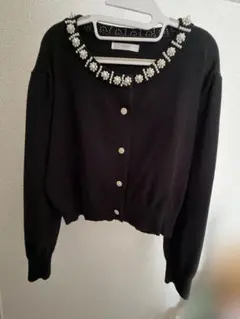 fifth フィフス　パール付きカーディガン