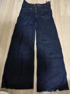 ZARA デニム ワイドパンツ カットオフ EUR36