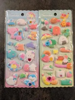 つぶらな瞳のぷくぷくシール 2枚セット