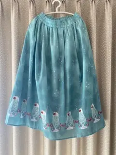 axes femme クリームソーダ柄スカート グリーン