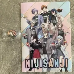 にじさんじ くら寿司 缶バッジ(北見遊征) & クリアファイル