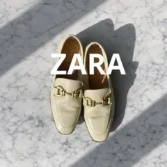 【美品】ZARA 36 23センチ相当 ローファー ゴールド金具付き