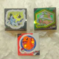 ポケモン ステッカー 3枚セット　ヒトカゲ　リーフィア　ドダイトス