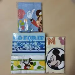 第一生命　ディズニー　ミッキーマウス　フェイスタオル4枚　ノベルティー