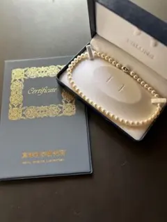 最高級オーロラ花珠/アコヤ真珠　8-8.5mm ネックレスのみ 鑑別鑑定書付き