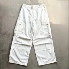 GU ホワイト ワークパンツ Lサイズ
