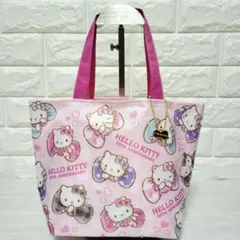 ハローキティ 50周年記念 当たりくじ チャーム付き ミニトートバッグ 総柄