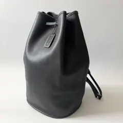 オールドコーチ　ショルダーバッグ　西口修平着用　巾着　レザー　ネイビー　USA製