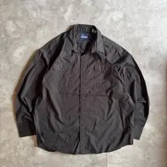 Wrangler ウエスタンシャツ ブラック 2XL 無地 アメカジ カウボーイ