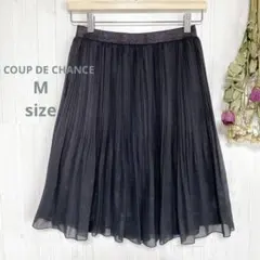【美品】COUP DE CHANCE　ひざ丈　プリーツスカート　ウエストゴム　Mのサムネイル
