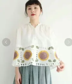 アトリエドゥサボン フルーツカットワークキルト フレンチワンピース