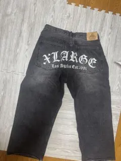 XLARGE ブラック バギーデニム