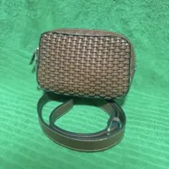 ザラ　ブラウン編み込み　ショルダーバッグ ZARA