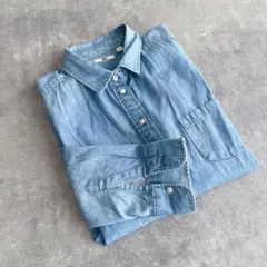 【ユニクロ】レディース/トップス/シャツ/デニムシャツ/長袖/M