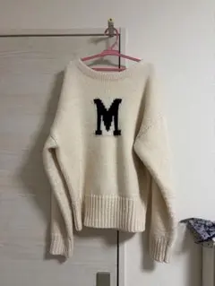 FREAK'S STORE アイボリー ニット M刺繍