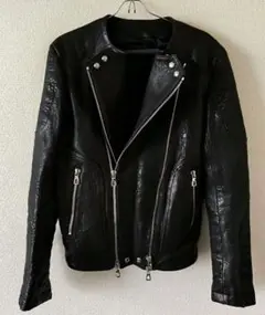 限定品★BALMAIN✕H&M✦コラボ本革レザーライダースジャケット✦希少46