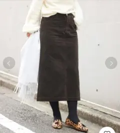 スピックアンドスパン コーデュロイスカート