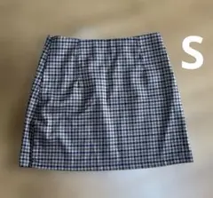 SHEIN 千鳥格子柄 ミニスカート S 昭和レトロ