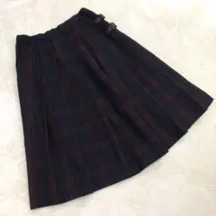 【earth music&ecology】フレアスカート  チェック柄 (F)