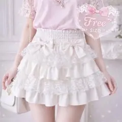 完売品♡メルフィーメモリー レースチュチュミニスカート ホワイト