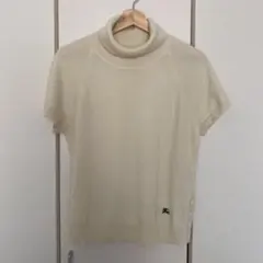 Burberry アイボリー タートルネック 半袖ニット 15(値下げしました)
