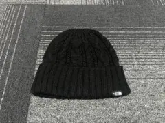 The North Face 黒 ニット帽 ケーブル編み