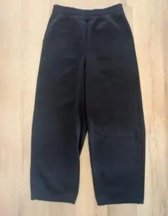 【新品未使用】M 標準丈 ユニクロC スウェットワイドパンツ BLACK